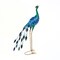 Contemporary Home Living Metal Peacock Figurine - 35" - Blue and Green